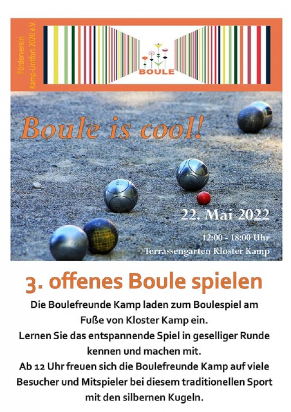 Flyer Boule is cool 2022